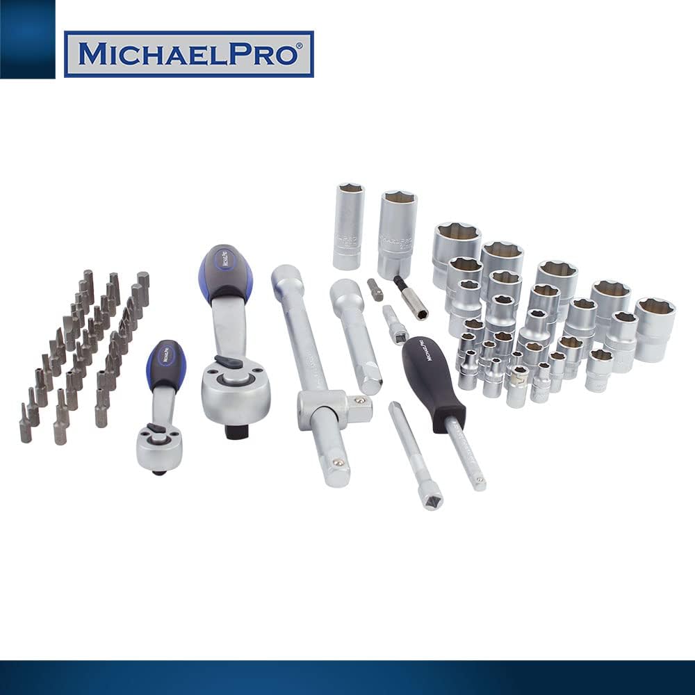 70-Piece 1/4" & 1/2" Dr. 72T Metric Socket Set (MP005010)