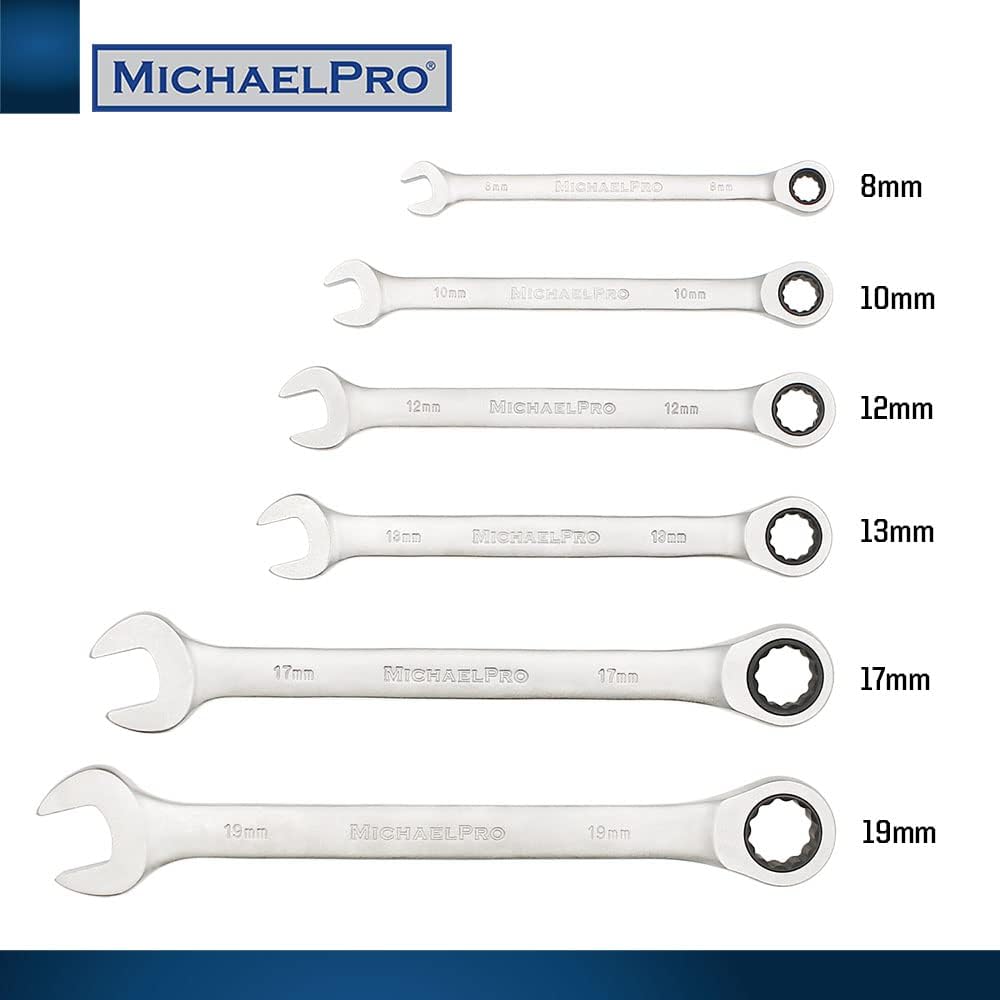 6 Piece Ratchet Combination Spanner Set Metric (MP001121)