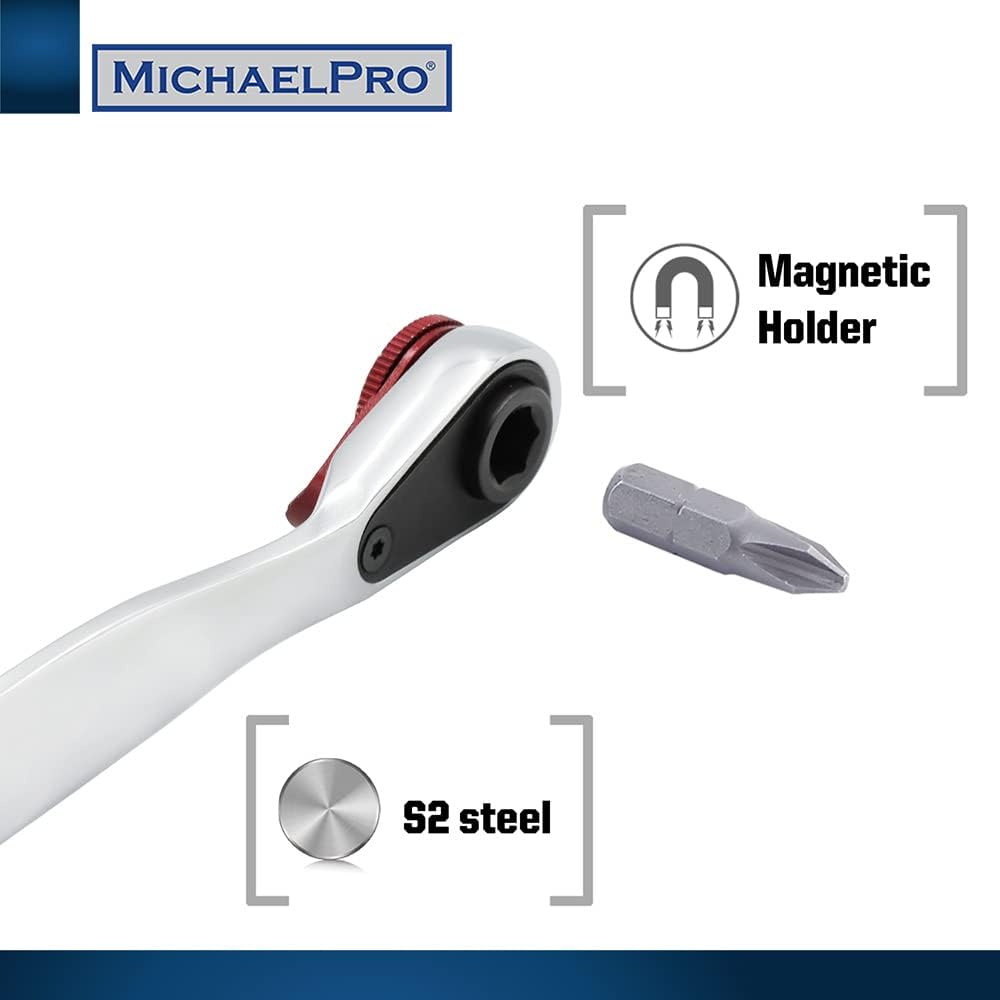 1/4 Inch Mini High Torque Mini Ratchet Screwdriver (MP012006RD)