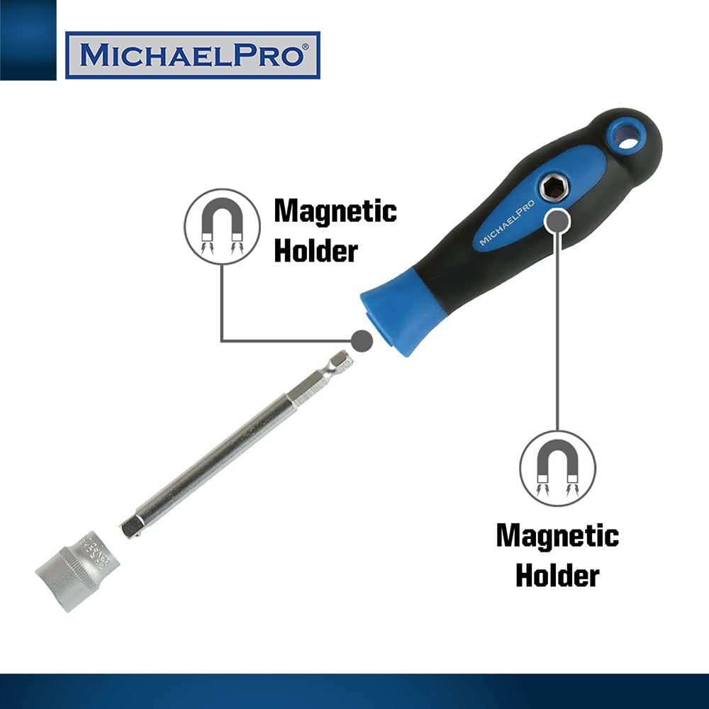 52-Piece Replaceable Screwdriver Bit and Socket Set with Handle (MP012004BL)