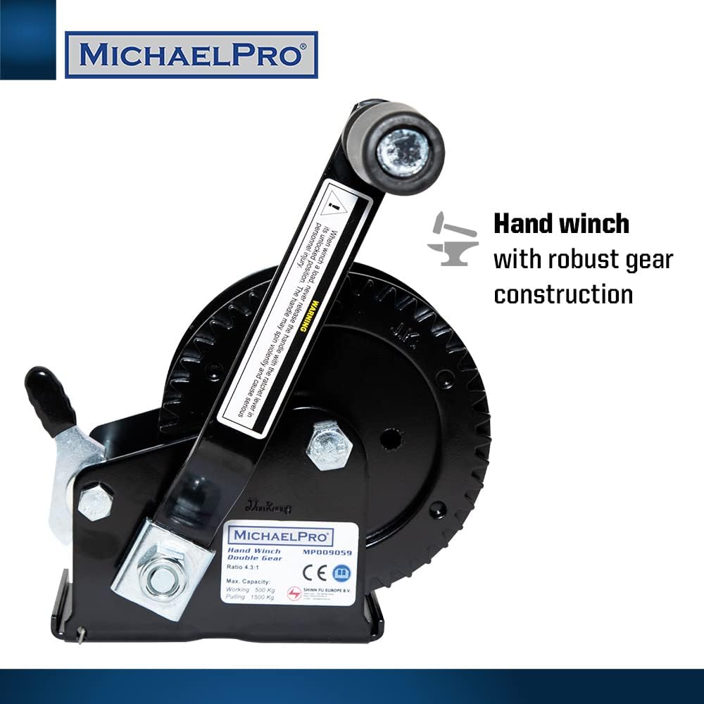 Hand Winch - 1500 kg Cable Winch (MP009059)