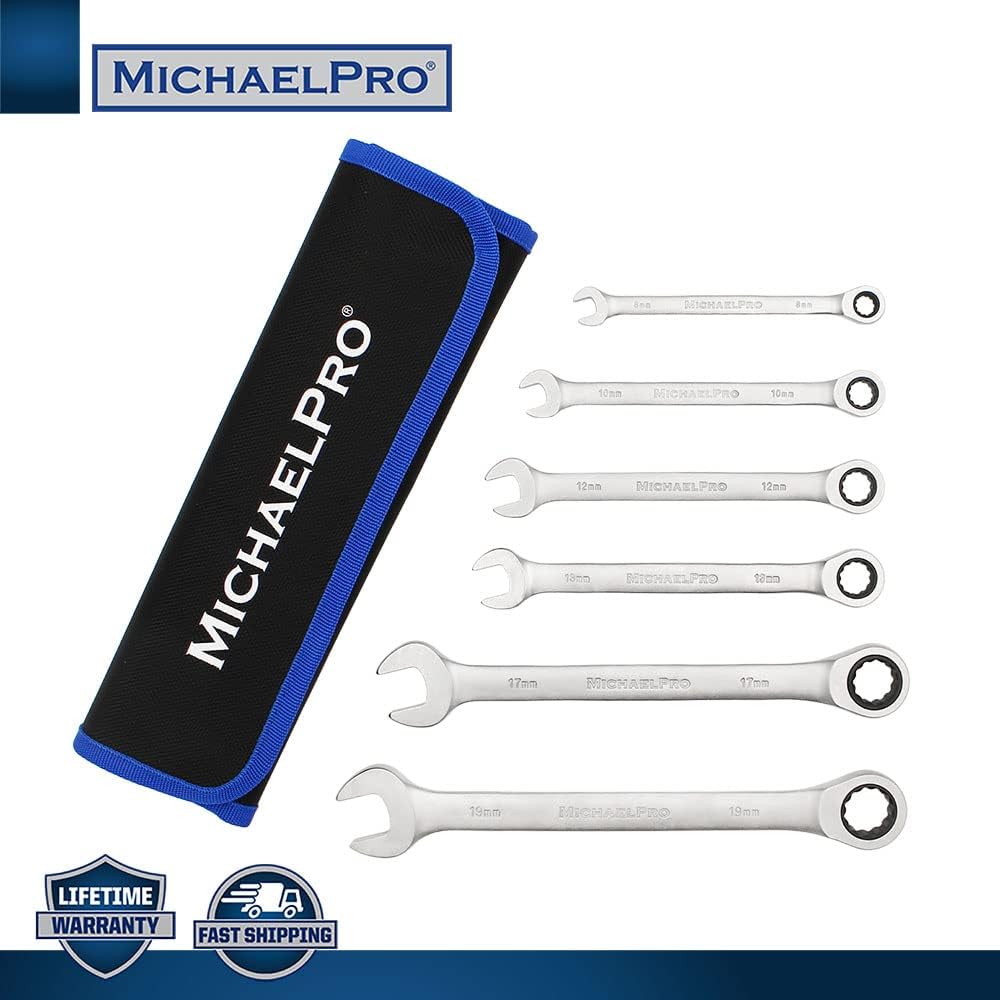 6 Piece Ratchet Combination Spanner Set Metric (MP001121)