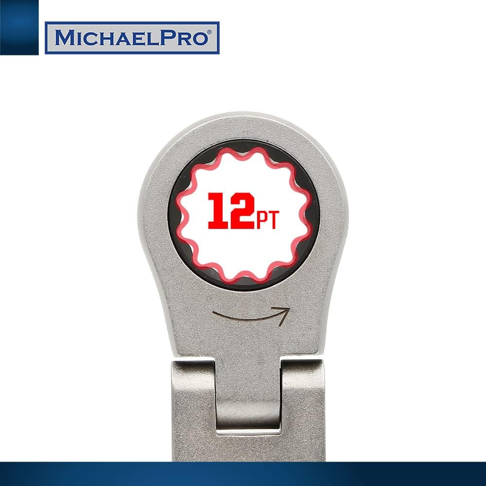 6 Pieces Flexible Head Metric Combination Spanner Set (MP001157)