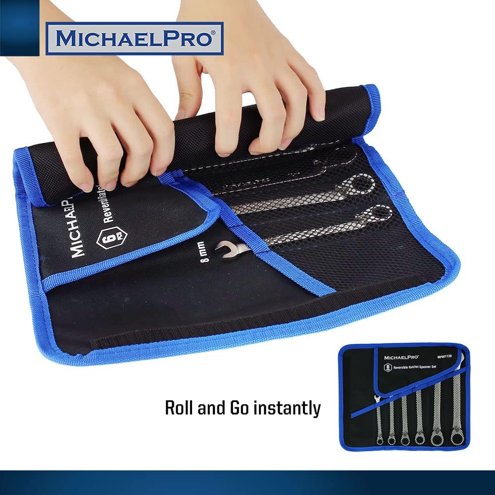 6 Piece Metric Reversible Ratchet Combination Spanner Set (MP001139)