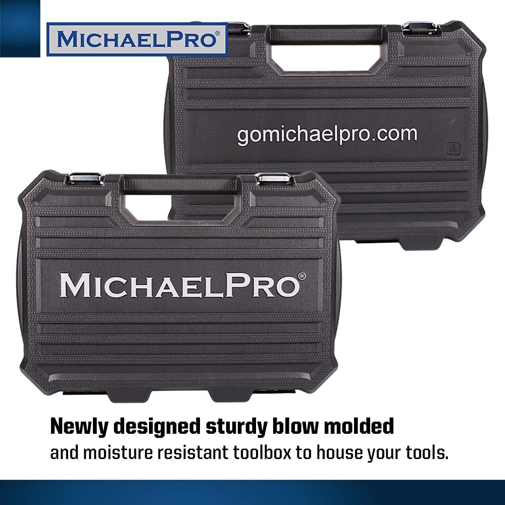 22 Pieces 1/2 Inch Dr. 72T Socket Spanner Ratchet Set with Metric Sockets and Bits (MP005011)