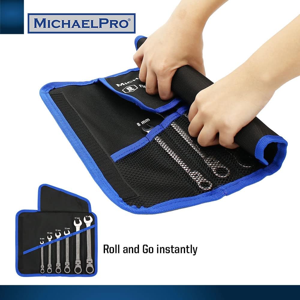 6 Pieces Flexible Head Metric Combination Spanner Set (MP001157)