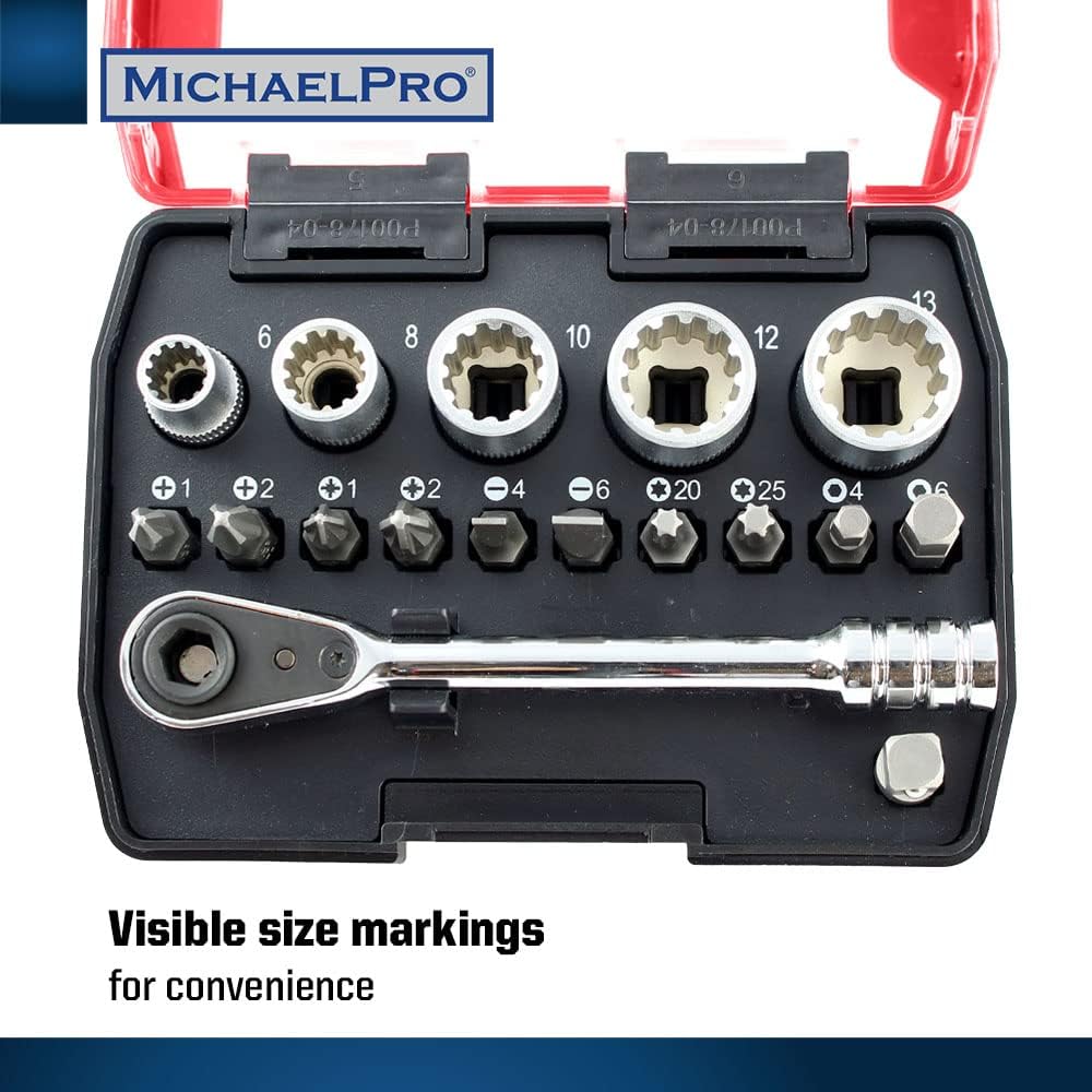 1/4 Inch Micro Bit Ratchet Mini Screwdriver High Torque (MP012005RD)