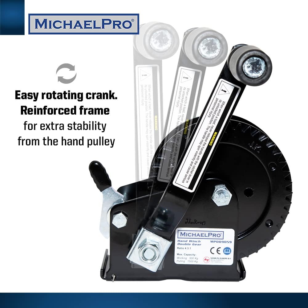 Hand Winch - 1500 kg Cable Winch (MP009059)