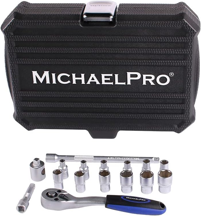 16-Pieces 1/4 Inch Dr. 72T Socket Spanner Ratchet Set with Metric Sockets (MP005013)