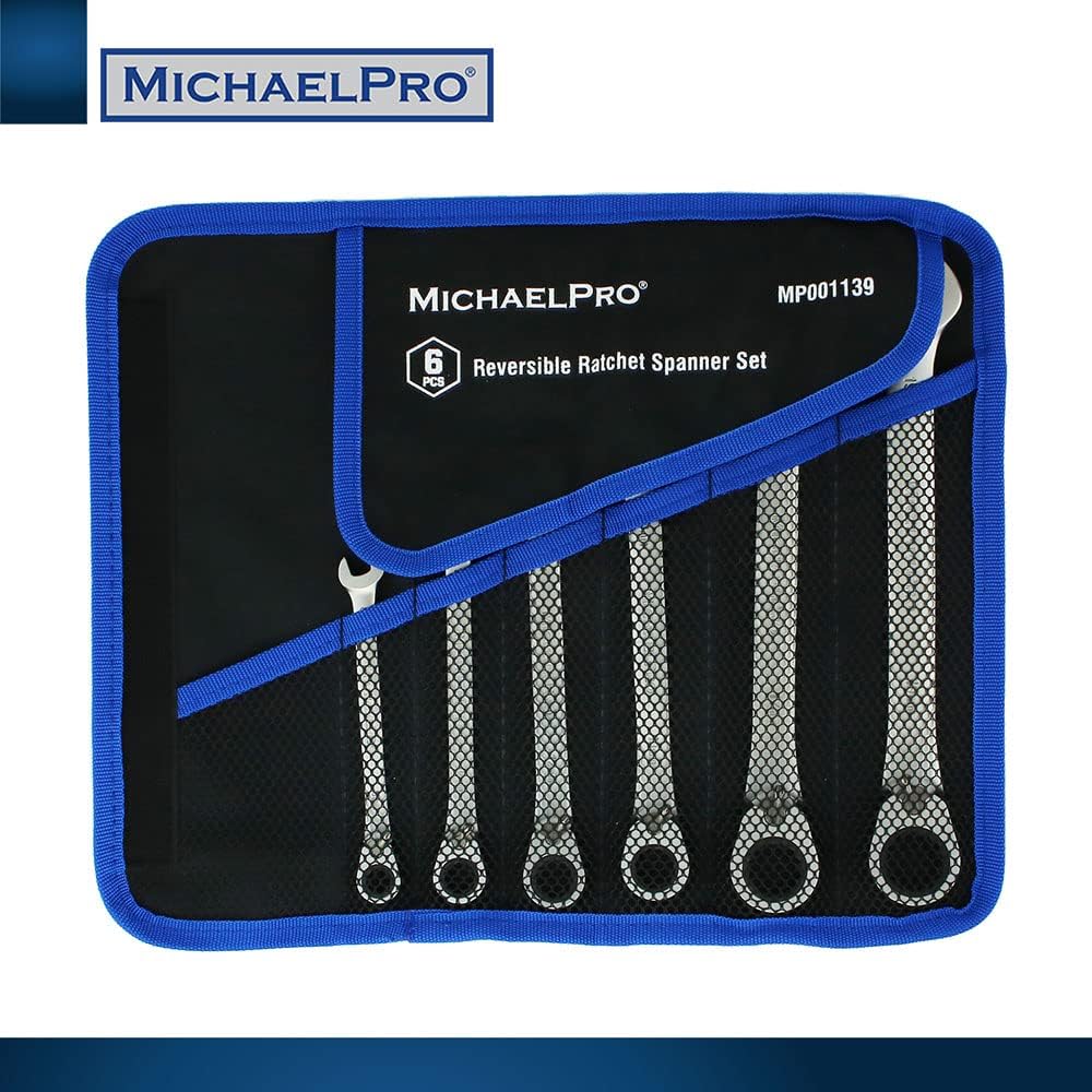 6 Piece Metric Reversible Ratchet Combination Spanner Set (MP001139)