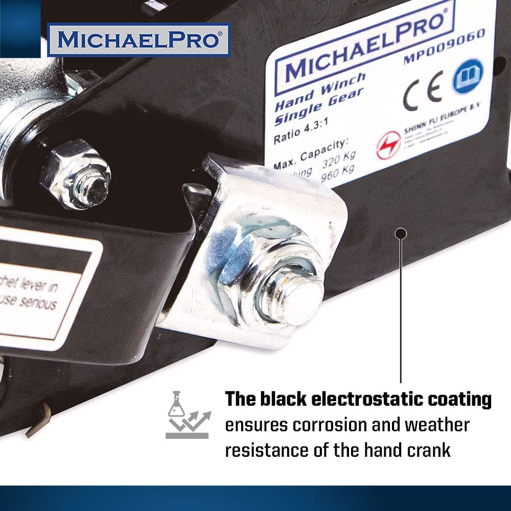 Hand Winch Single Gear, 960 kg (MP009060)