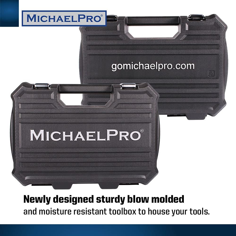 47-Piece 3/8" Dr.72T Socket Ratchet Wrench Set with Metric Sockets and Bits (MP005012)