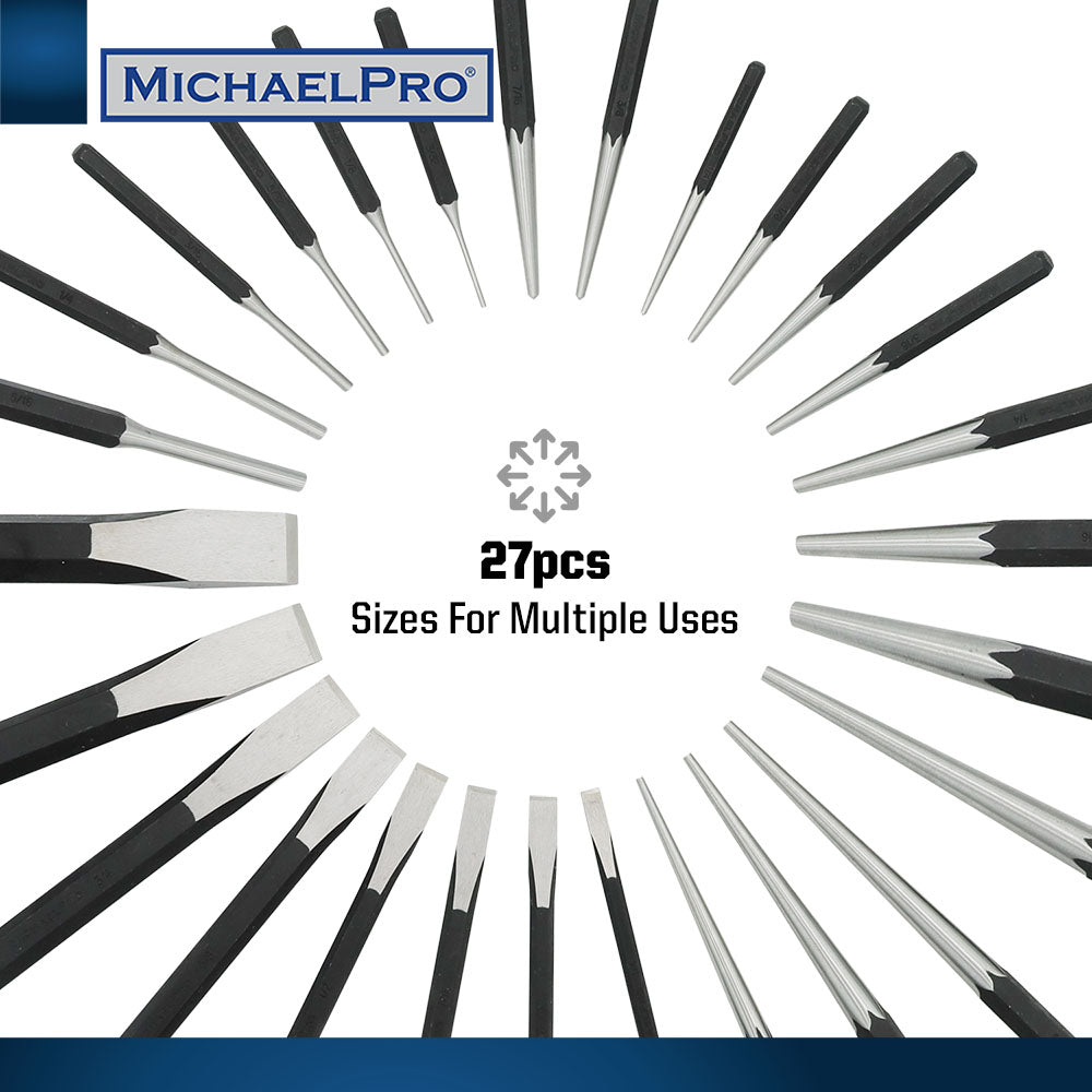 27-Piece Chisel and Punch Set, Heavy Duty (MP010031)