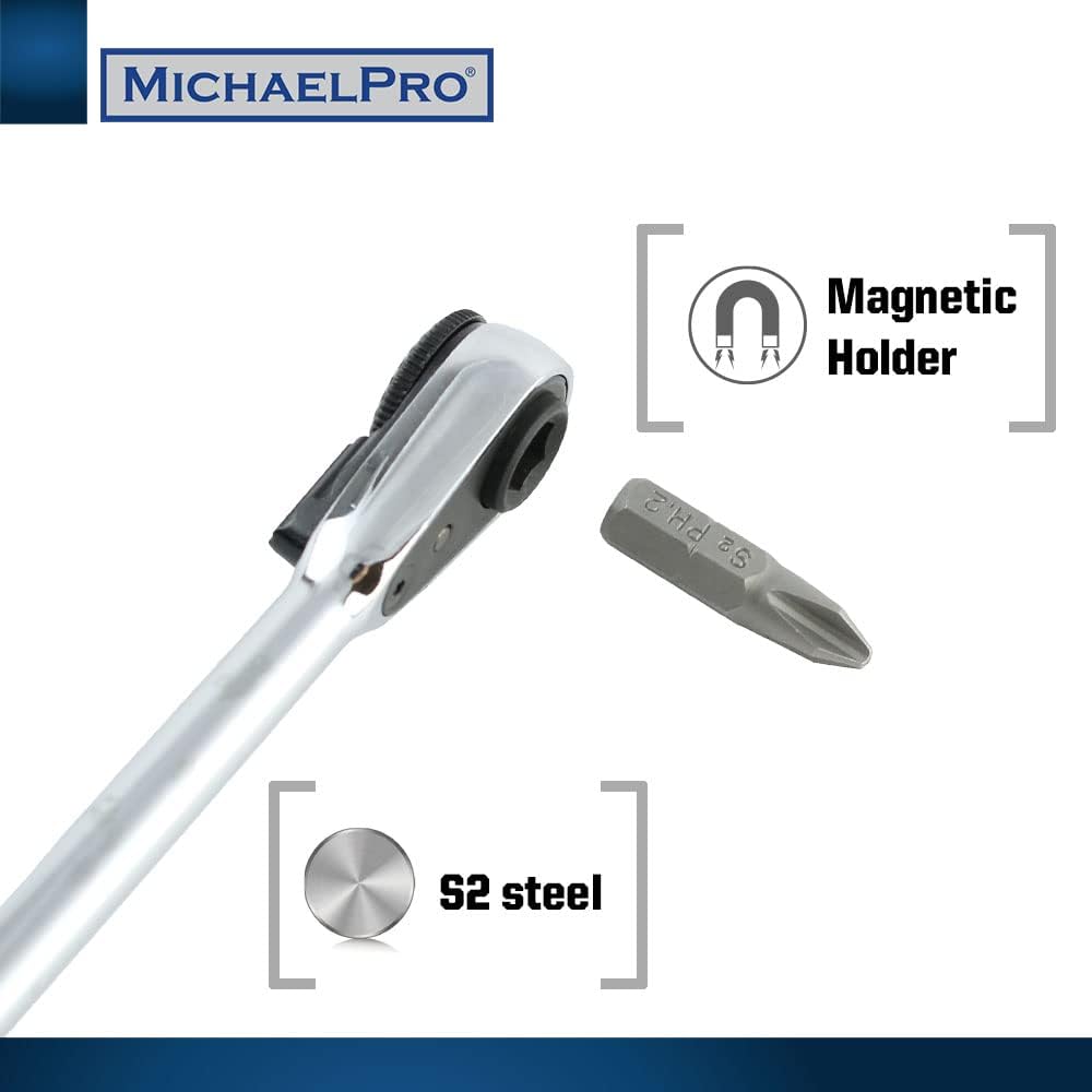 1/4 Inch Micro Bit Ratchet Mini Screwdriver High Torque (MP012005RD)