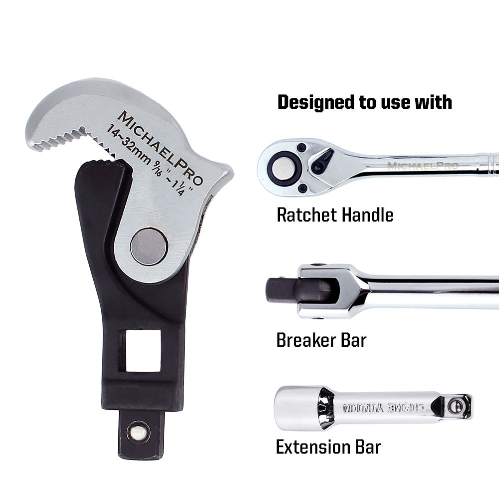 3-Piece Spring-Loaded Auto Size Adjusting Crowfoot Wrench Set (MP001205)