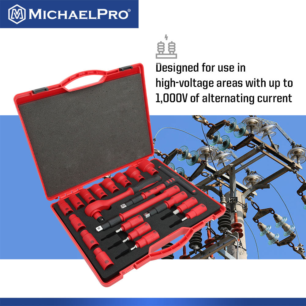 20-Piece 1/2" Drive VDE Insulated Socket Set (MP005048)