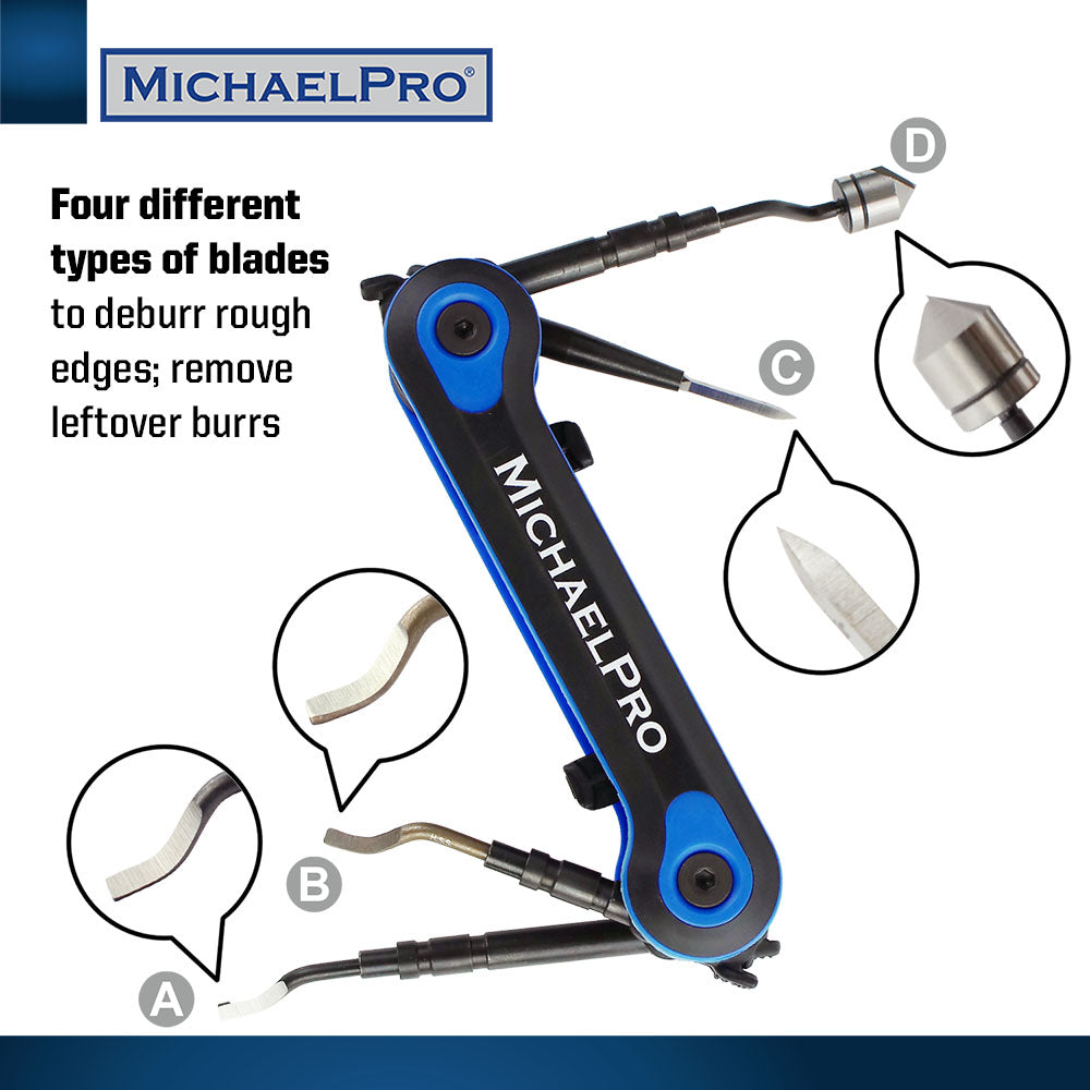 Universal 4-in-1 Deburring Tool Set with Multi Blades (MP009068)