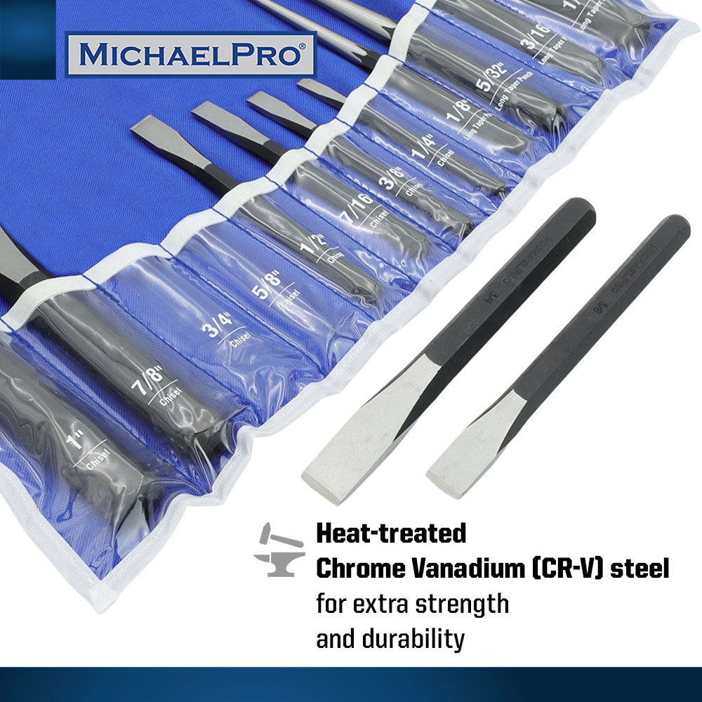27-Piece Chisel and Punch Set, Heavy Duty (MP010031)