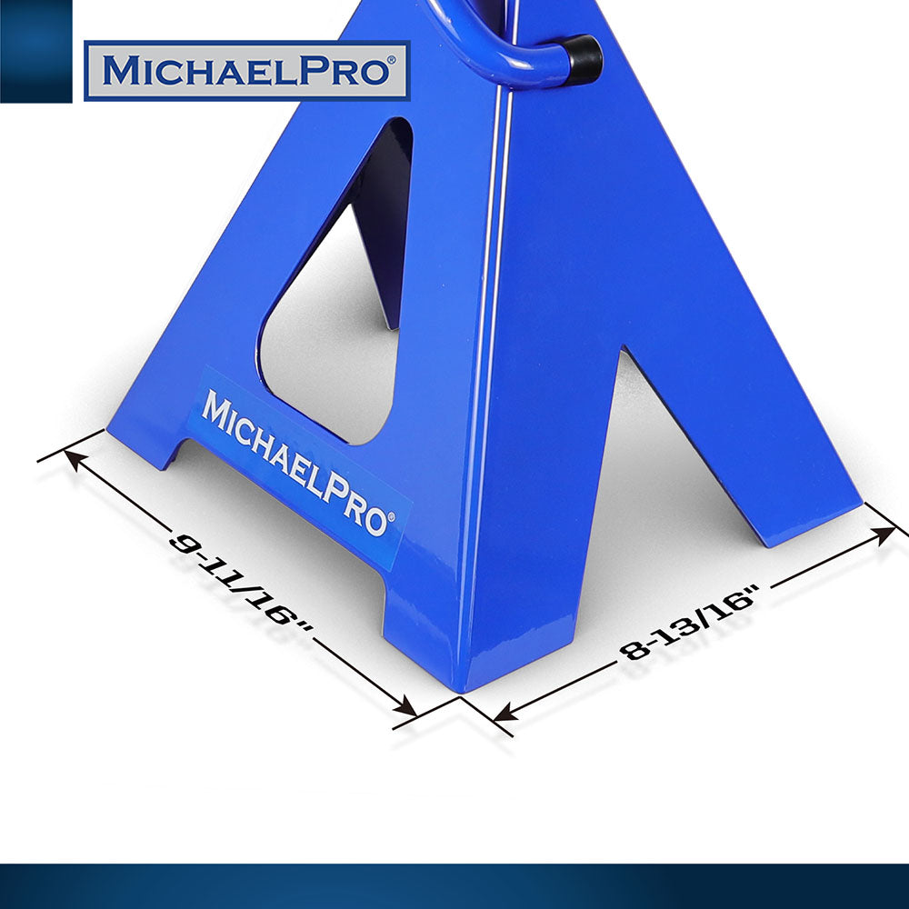 6 Ton Double Pin Jack Stands with Forged Steel Ratchet Bar Provides Greater Safety (MP017002)